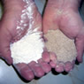 hands holding flour image