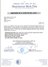 Kosher Certificate Flour & Gluten Free 25-26