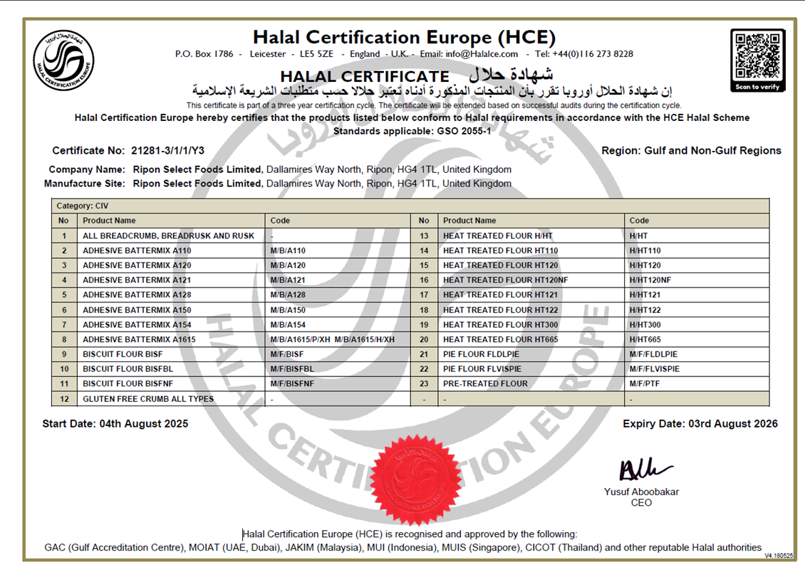 HCE GSO Halal Certificate