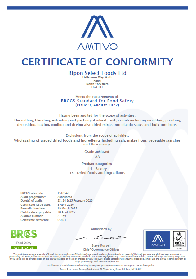 BRCGS Certification 2025